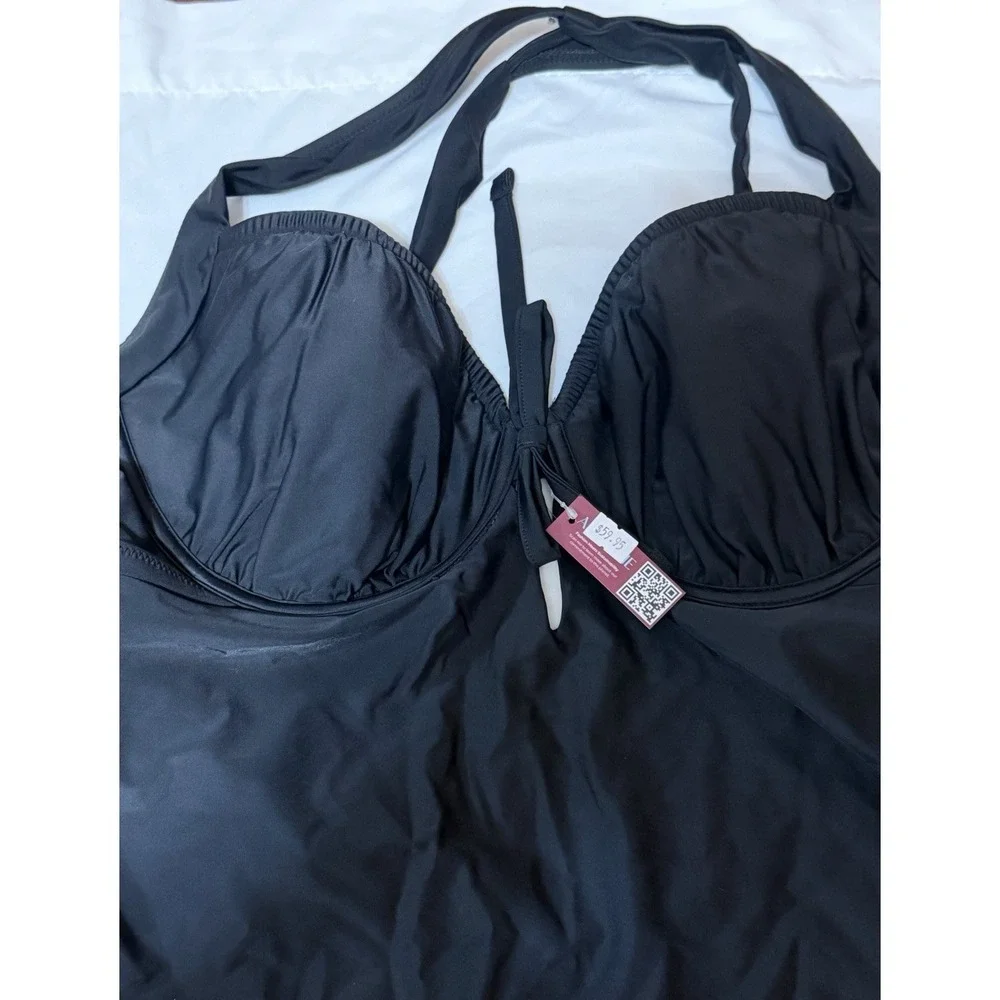 Adore Me Black One Piece Swimsuit Size 2X Swimwear, Bathing Suit, NWT